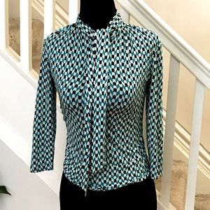 Banana Republic Silk Patterned Blouse XS